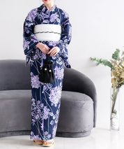 夏花浴衣 花影の紫陽花 単品