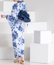 夏花浴衣 紫陽花淡しずく 単品