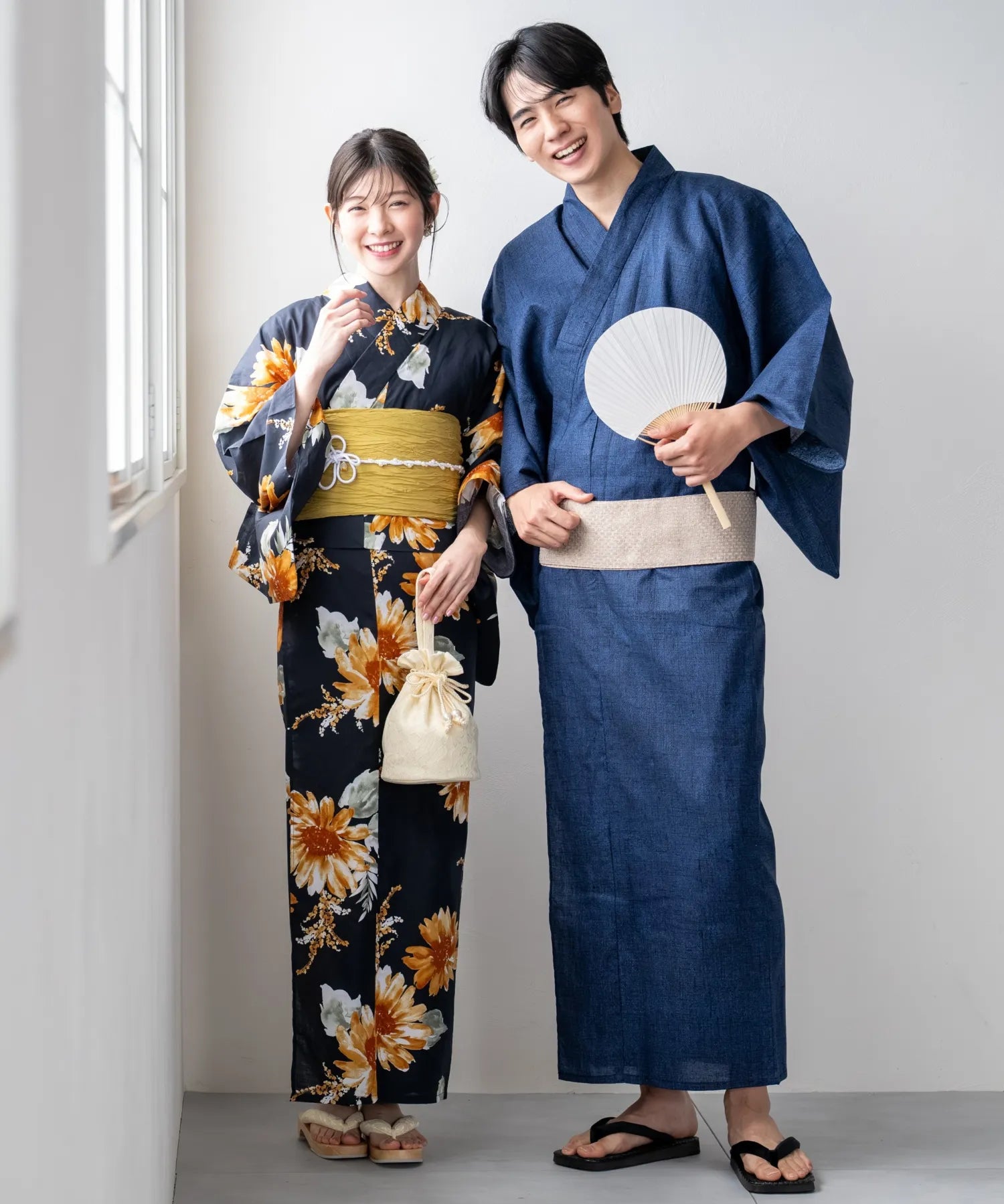 粋夏浴衣 和調藍織 メンズ単品