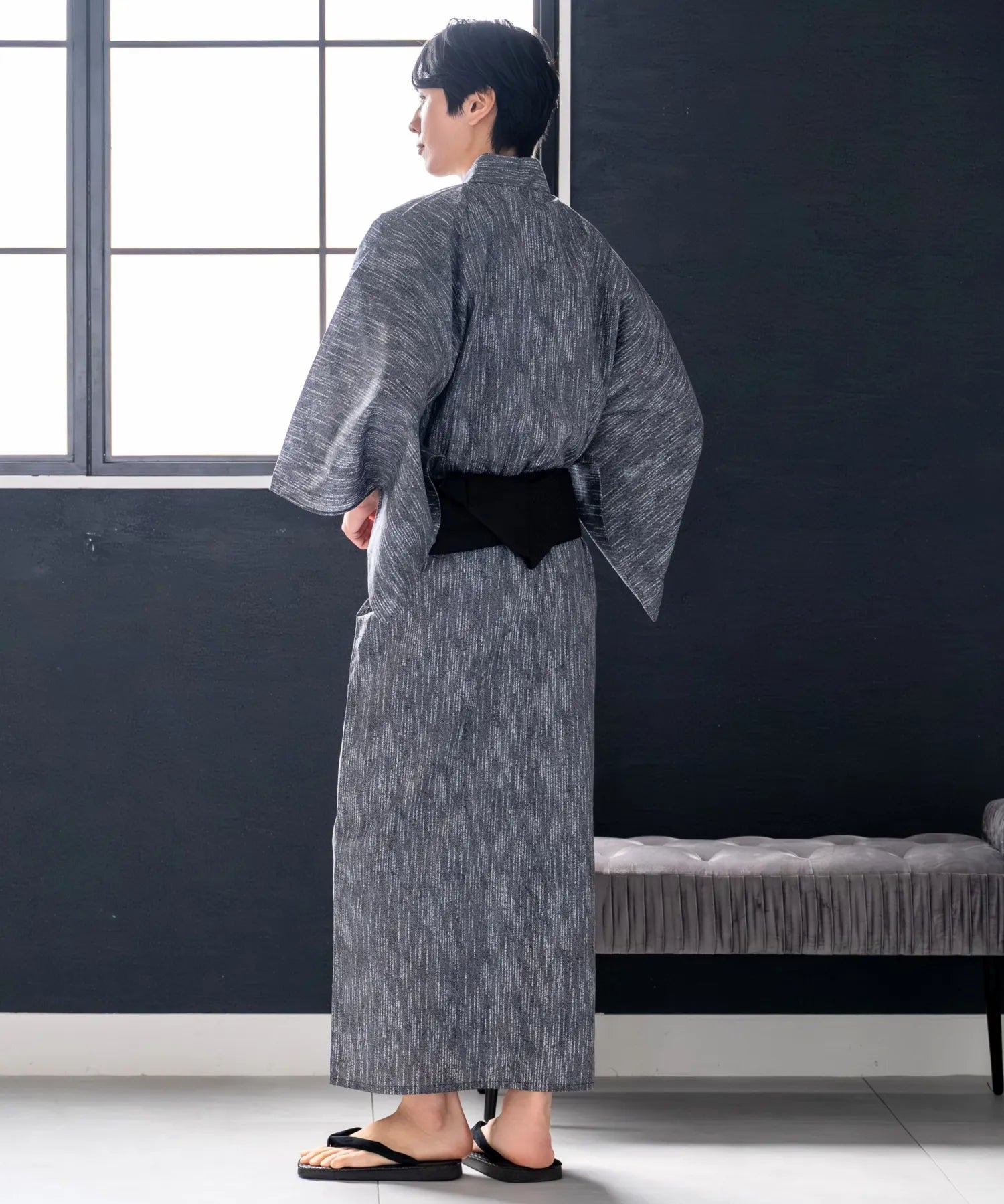 粋夏浴衣 漆墨粋織 メンズ単品