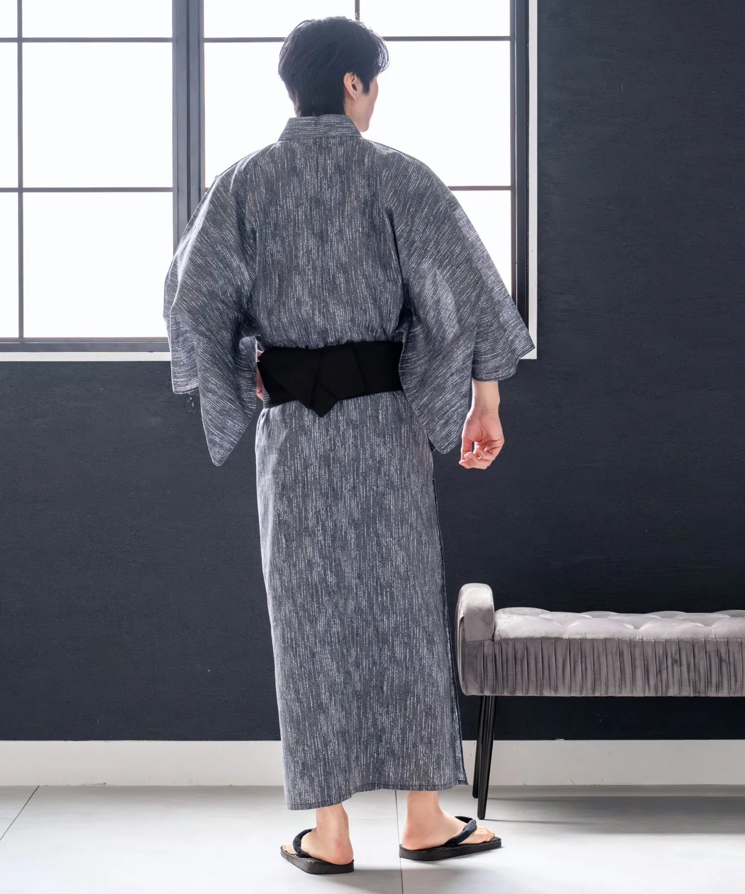 粋夏浴衣 漆墨粋織 メンズ単品