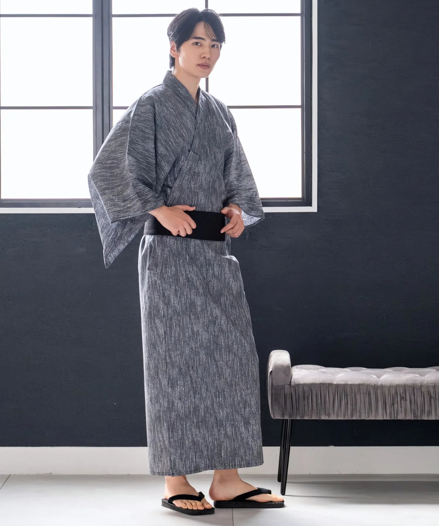 粋夏浴衣 漆墨粋織 メンズ単品