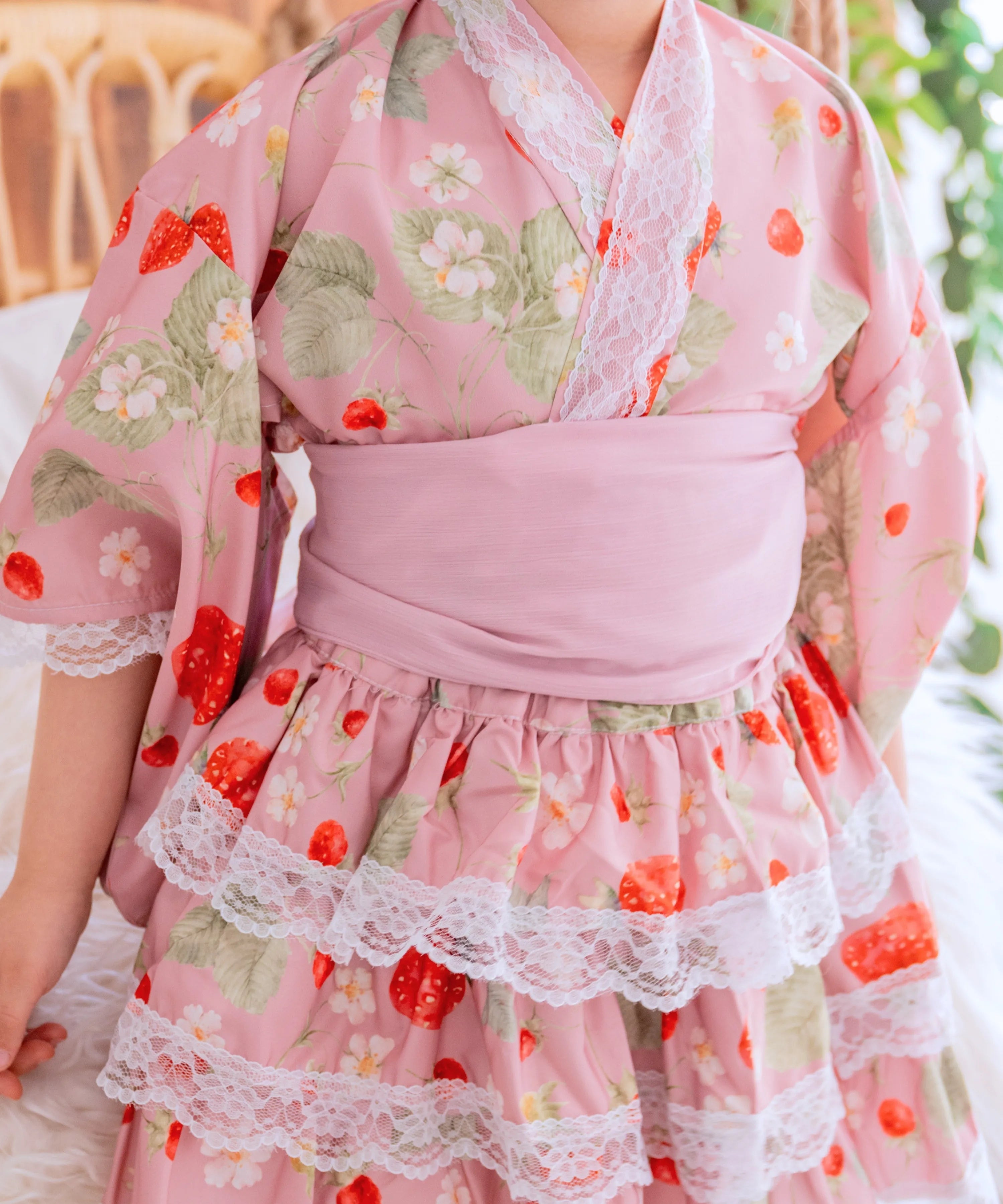 【全10色】キッズ浴衣 シフォン帯 / 単品