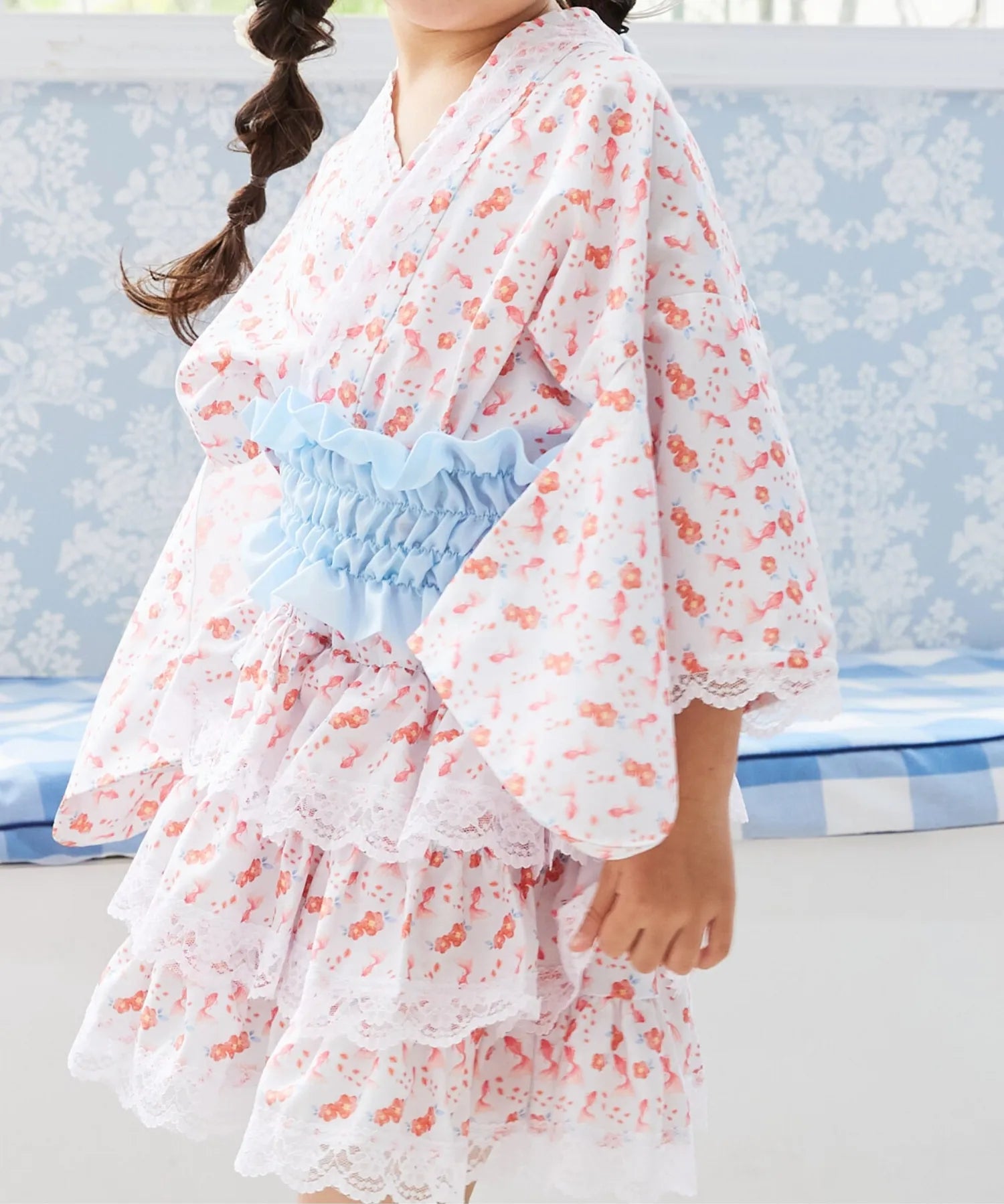 【ぷかぷか金魚のゆめ】帯が選べる! キッズ浴衣 3点セット
