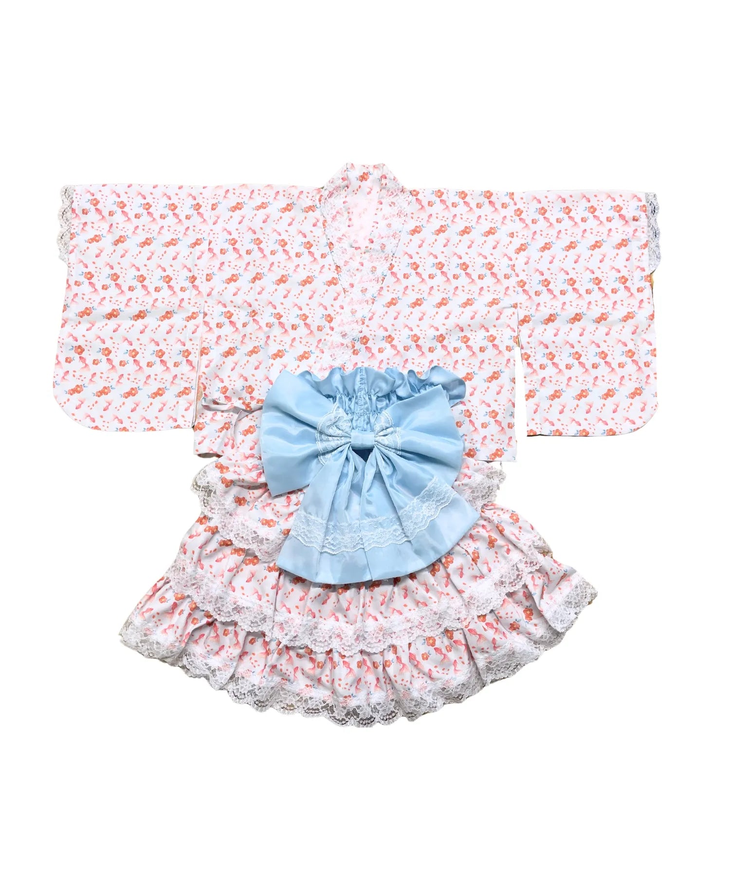 【ぷかぷか金魚のゆめ】帯が選べる! キッズ浴衣 3点セット
