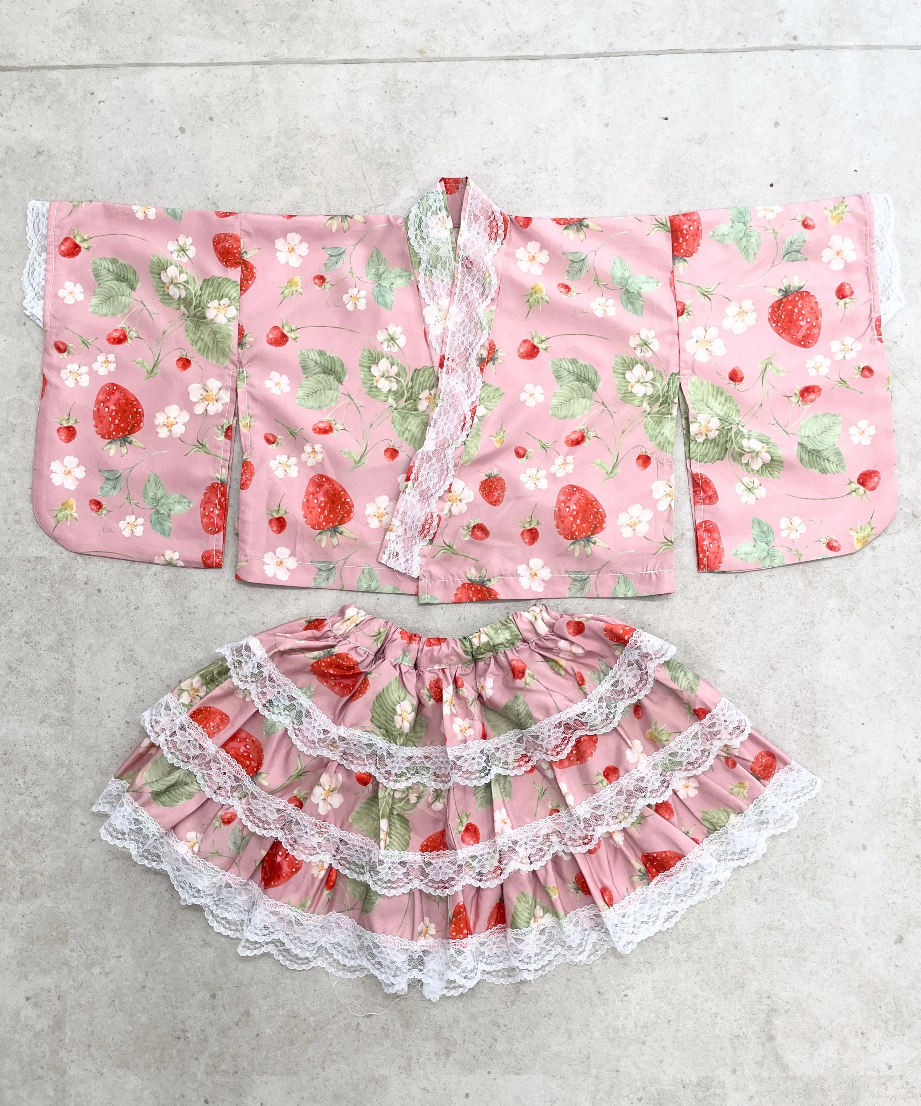 キッズ浴衣 単品 いちごのひみつ