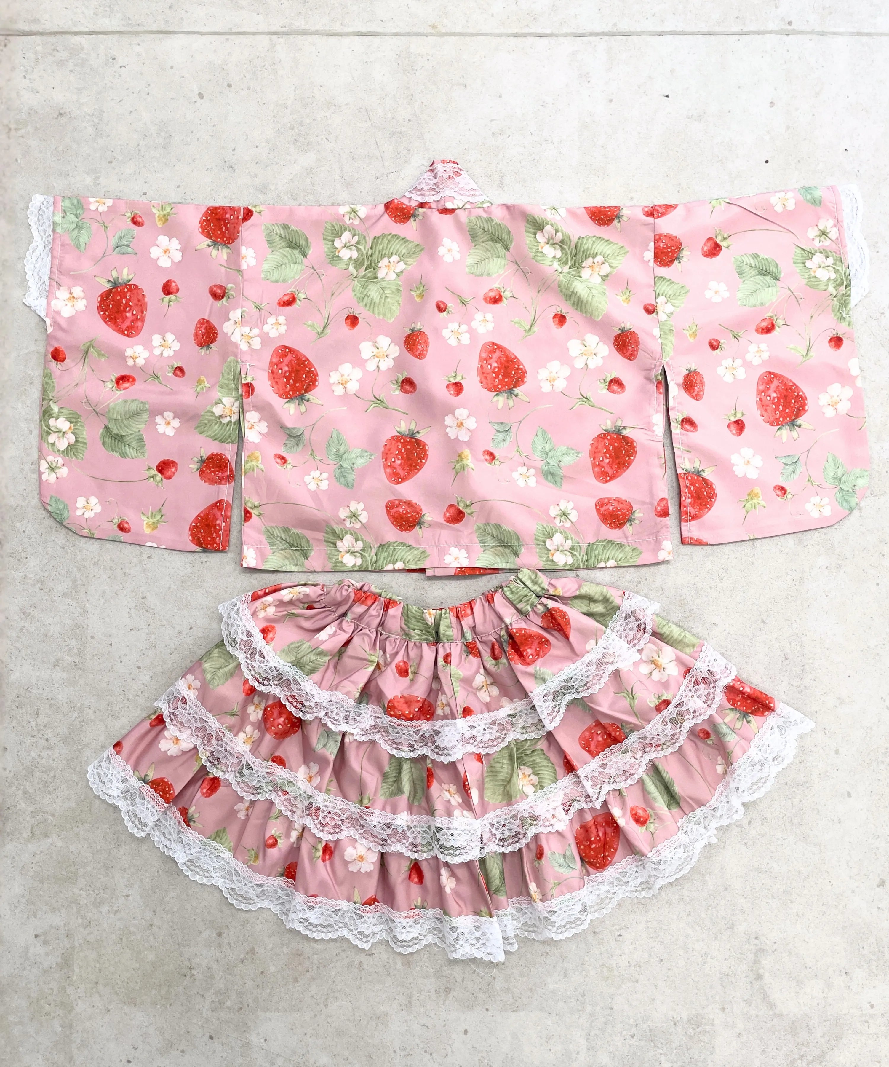 キッズ浴衣 単品 いちごのひみつ