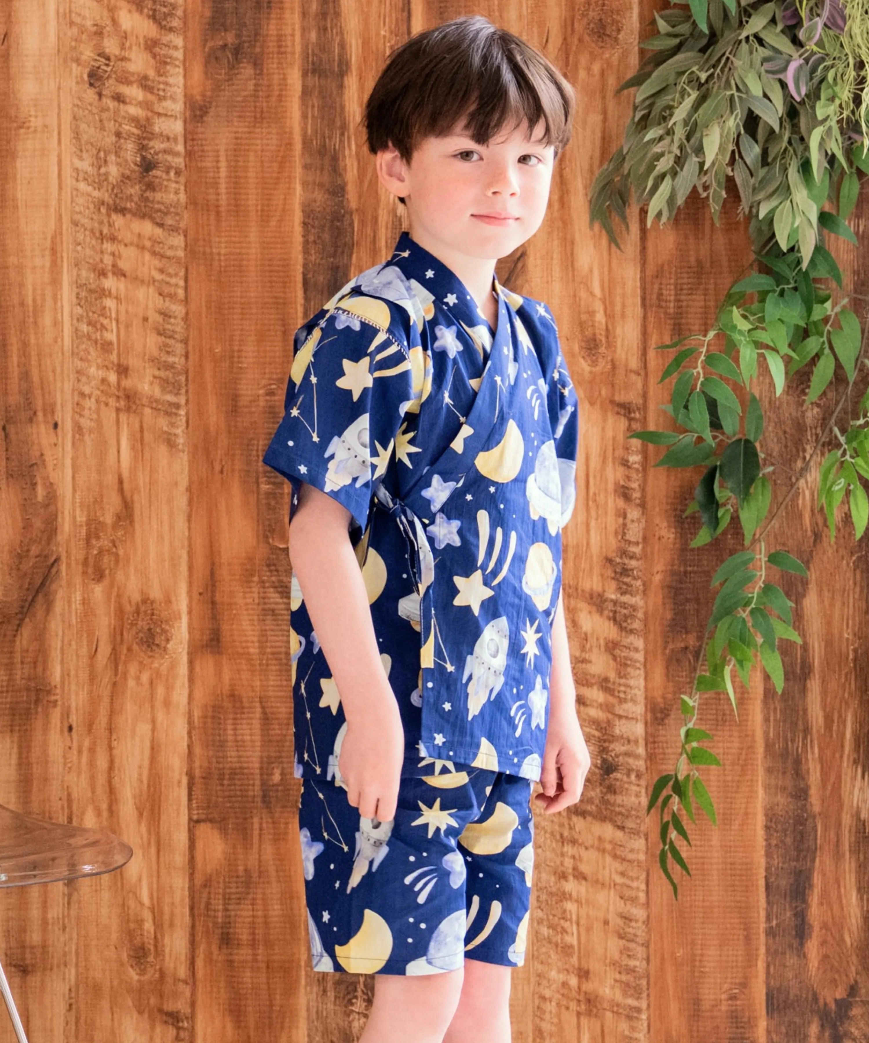 キッズボーイズ甚平2点セット(上衣・パンツ)