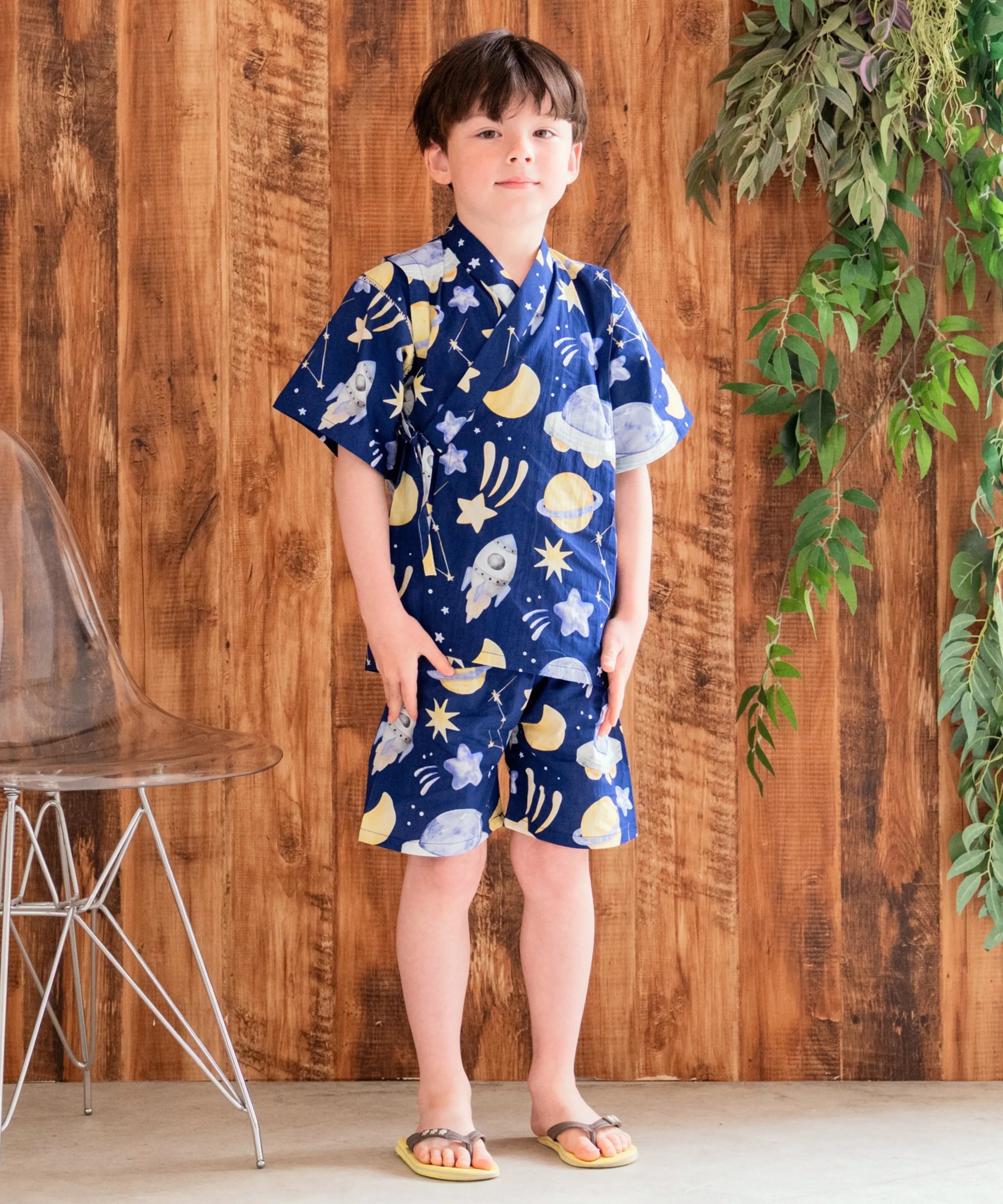 キッズボーイズ甚平2点セット(上衣・パンツ)