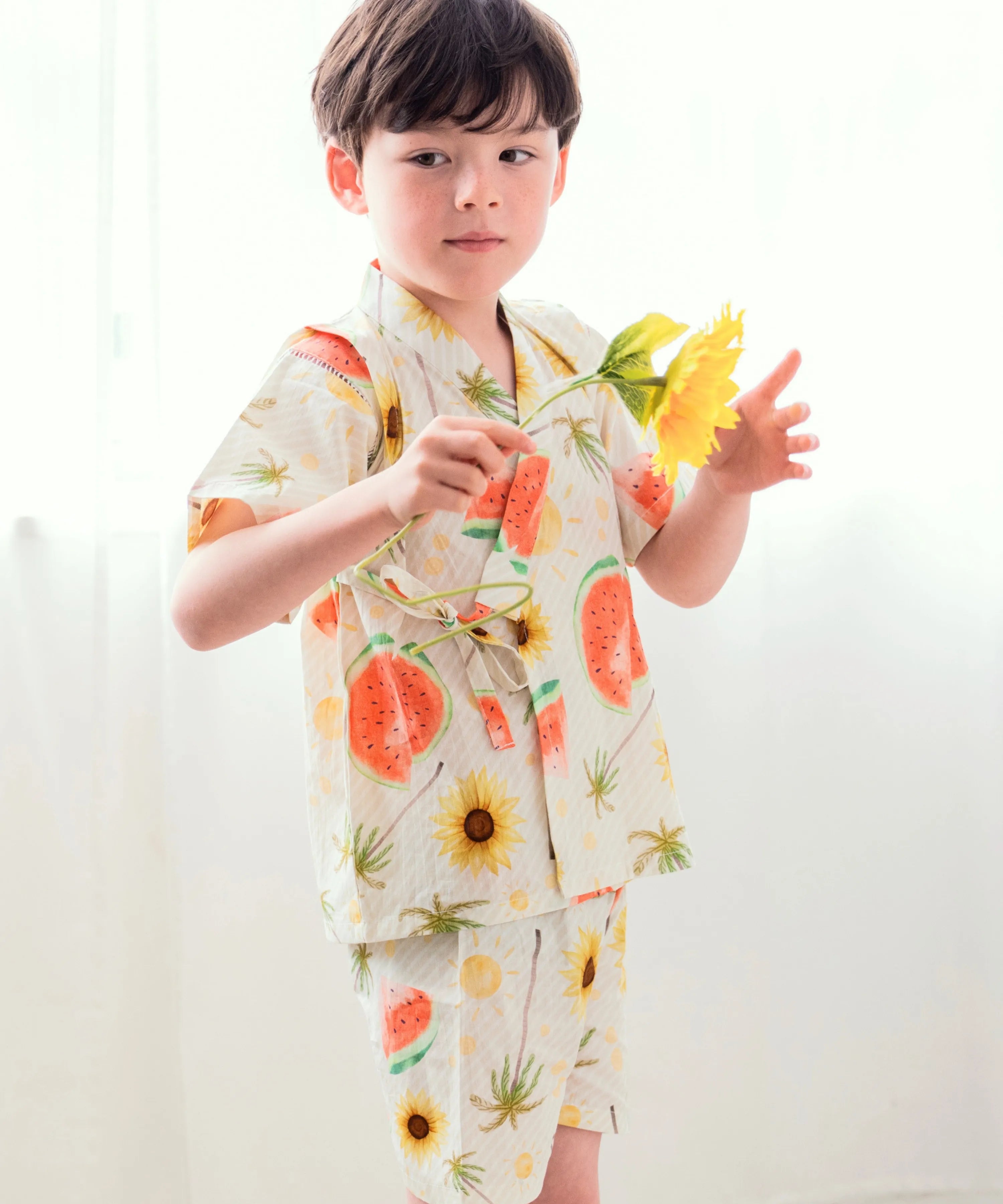 キッズボーイズ甚平2点セット(上衣・パンツ)