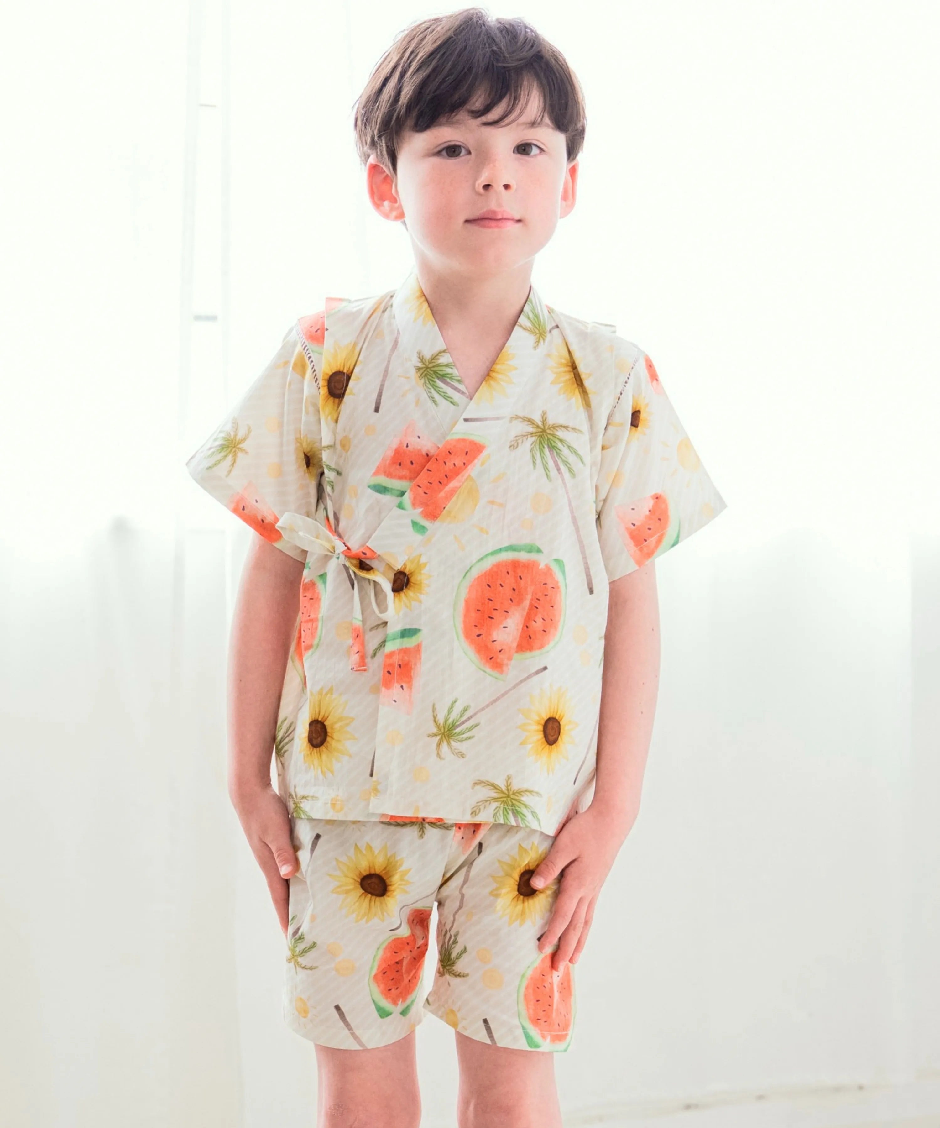 キッズボーイズ甚平2点セット(上衣・パンツ)