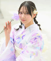 夏恋浴衣 マーガレットの花便り 4点セット(浴衣・兵児帯・腰紐×2)