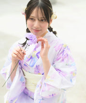 夏恋浴衣 マーガレットの花便り 4点セット(浴衣・兵児帯・腰紐×2)