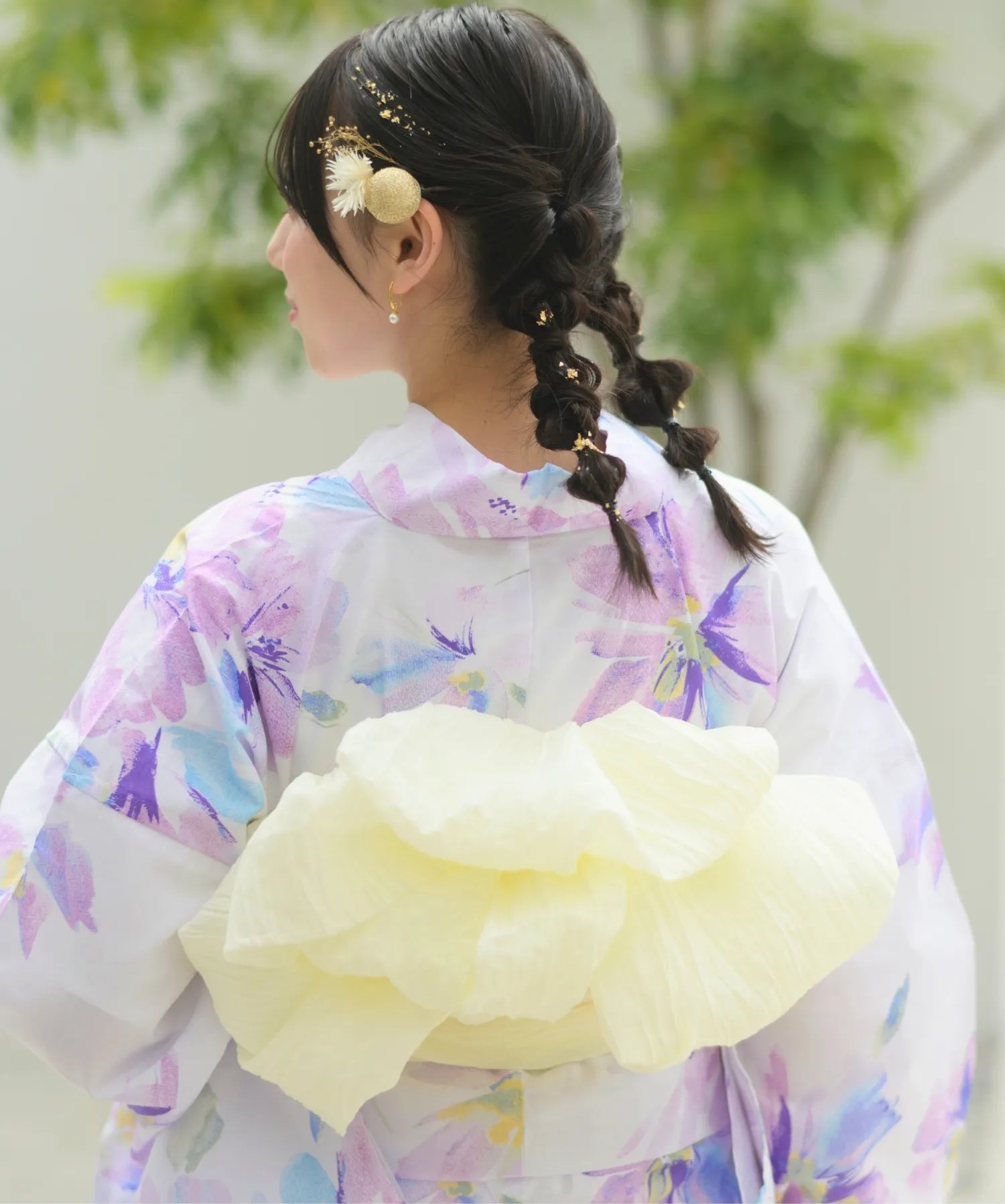 夏恋浴衣 マーガレットの花便り 4点セット(浴衣・兵児帯・腰紐×2)