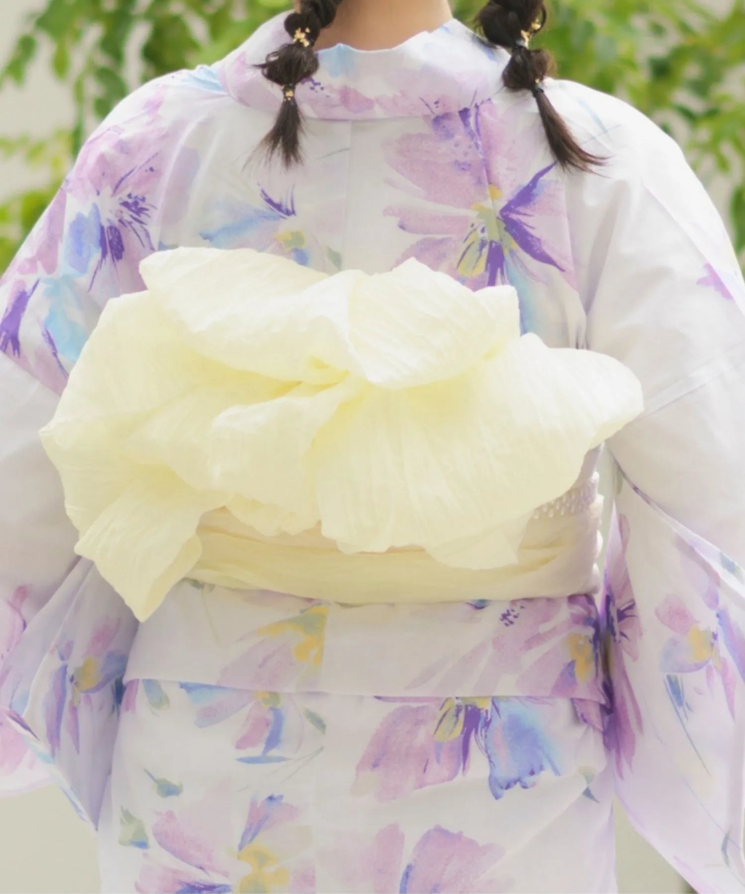 夏恋浴衣 マーガレットの花便り 4点セット(浴衣・兵児帯・腰紐×2)