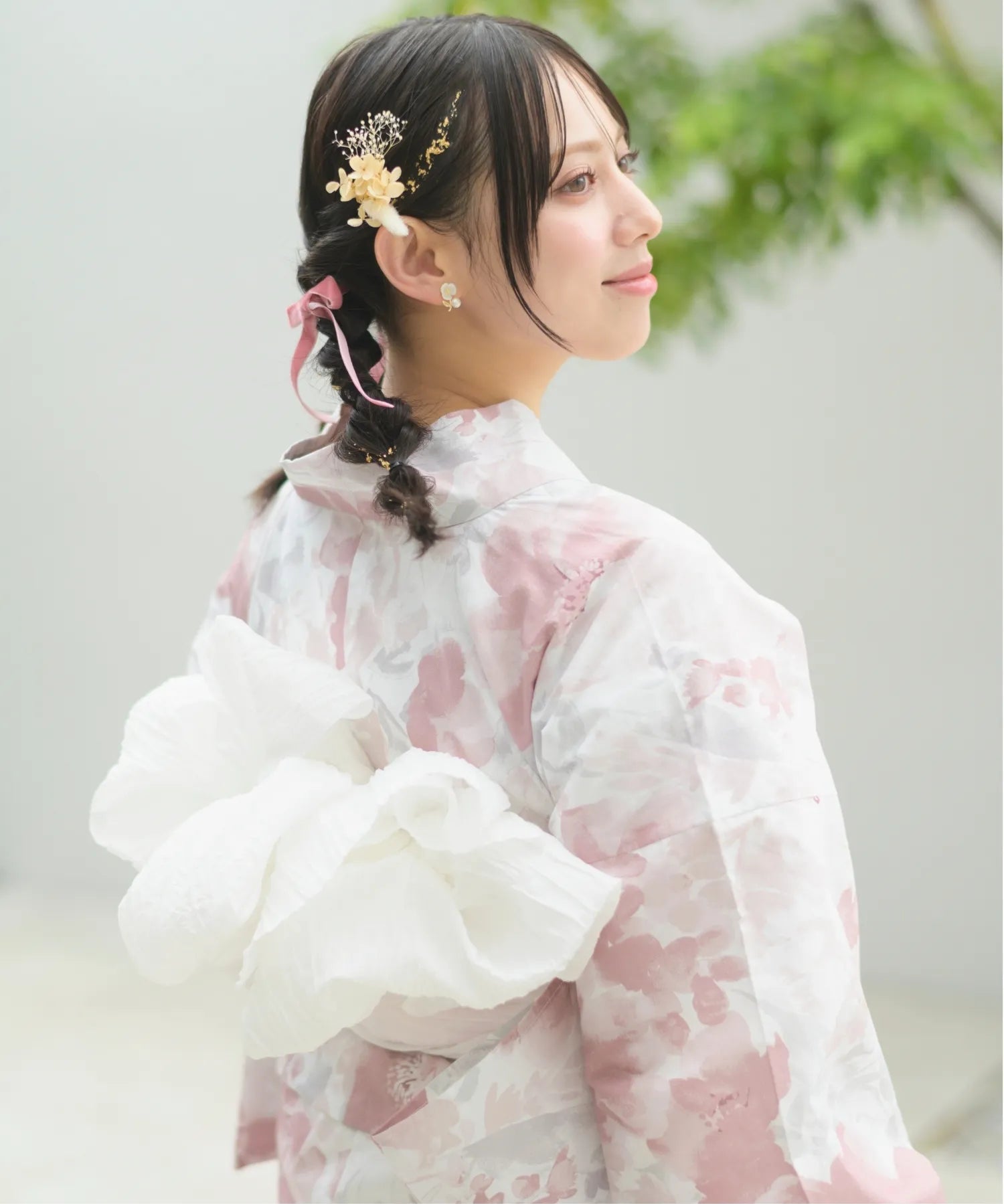 夏恋浴衣 恋花模様 4点セット(浴衣・兵児帯・腰紐×2)