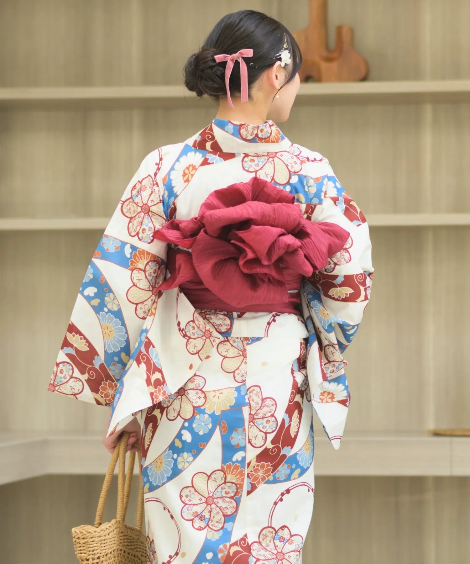 夏恋浴衣 花織りの舞 4点セット(浴衣・兵児帯・腰紐×2)