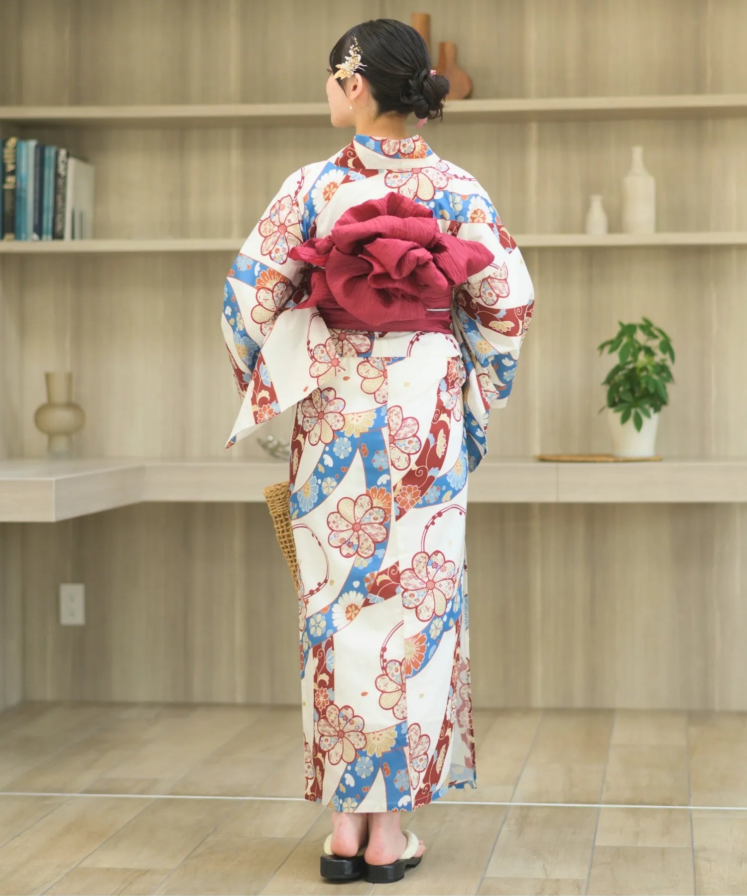夏恋浴衣 花織りの舞 4点セット(浴衣・兵児帯・腰紐×2)