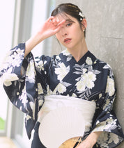 【限定特典・6月上旬発送】夏宵浴衣 ゆらめき牡丹 4点セット(浴衣・兵児帯・腰紐×2)