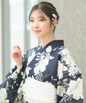 【限定特典・6月上旬発送】夏宵浴衣 ゆらめき牡丹 4点セット(浴衣・兵児帯・腰紐×2)