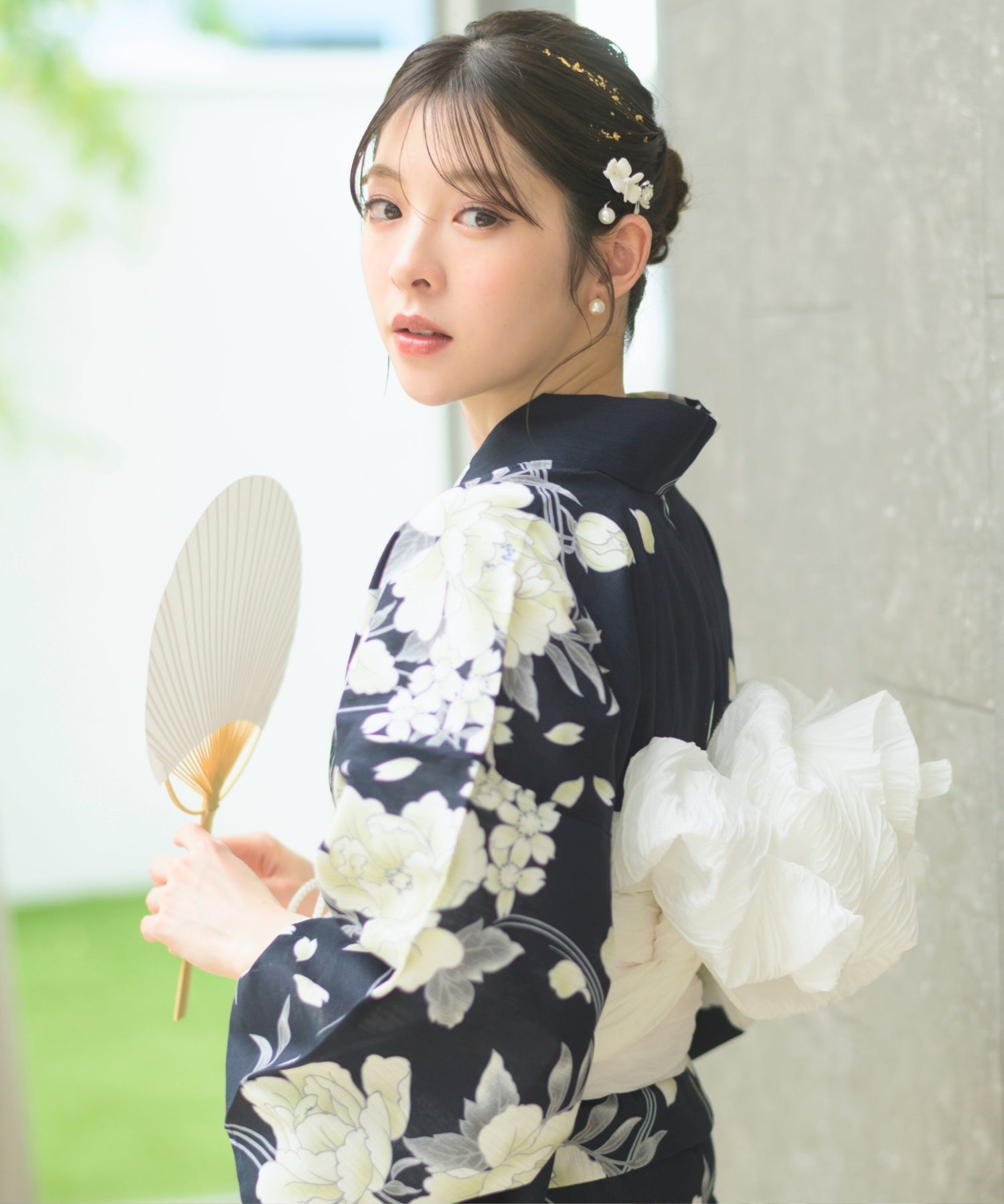 【限定特典・6月上旬発送】夏宵浴衣 ゆらめき牡丹 4点セット(浴衣・兵児帯・腰紐×2)