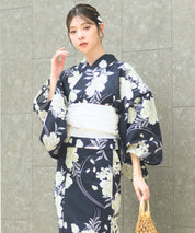 【限定特典・6月上旬発送】夏宵浴衣 ゆらめき牡丹 4点セット(浴衣・兵児帯・腰紐×2)