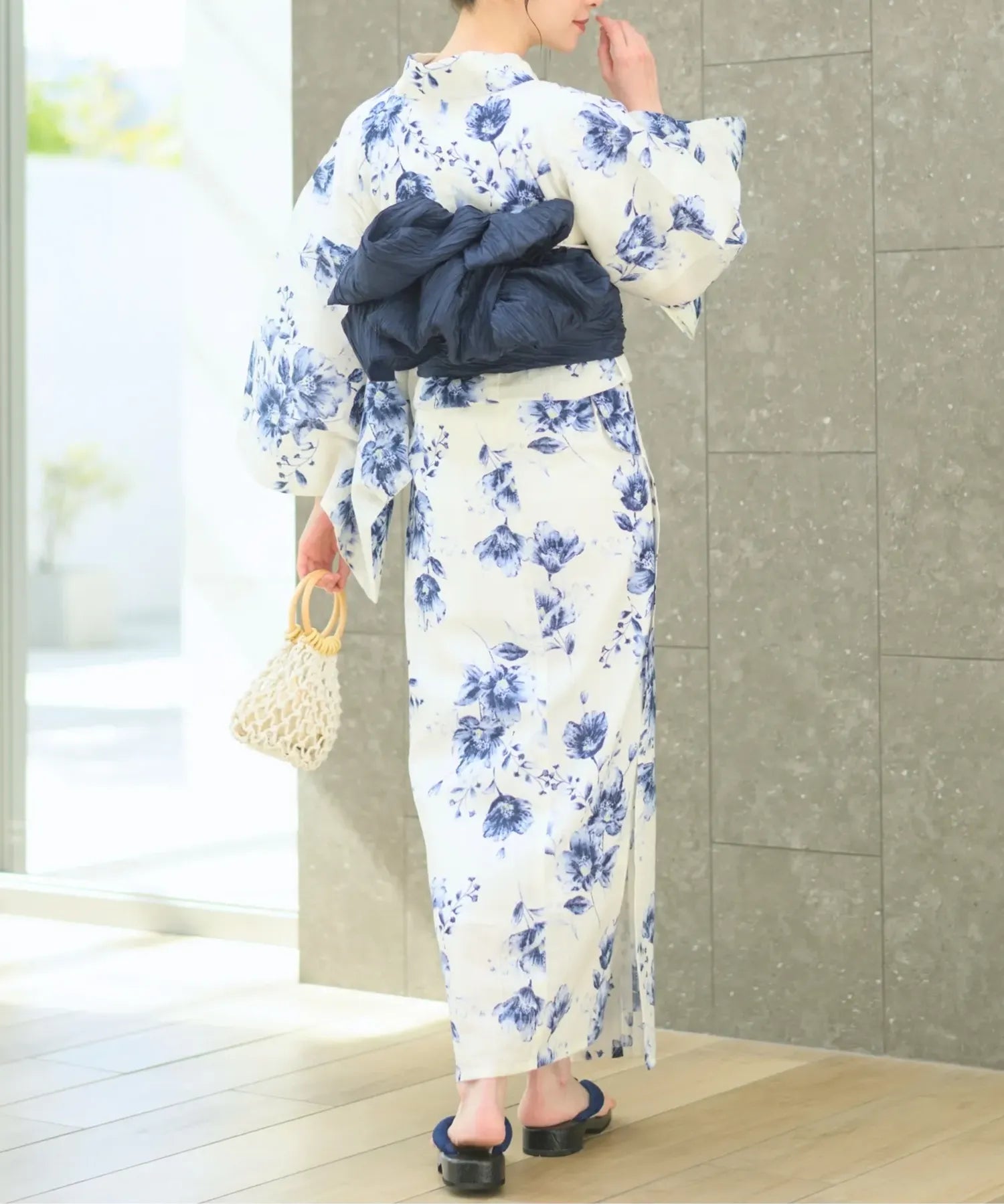 夏宵浴衣 艶麗深椿 4点セット(浴衣・兵児帯・腰紐×2)