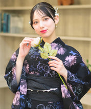 夏宵浴衣 宵の風花宴 4点セット(浴衣・兵児帯・腰紐×2)