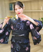 夏宵浴衣 宵の風花宴 4点セット(浴衣・兵児帯・腰紐×2)