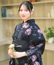 夏宵浴衣 宵の風花宴 4点セット(浴衣・兵児帯・腰紐×2)