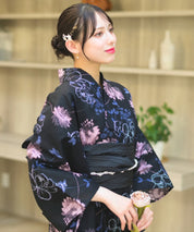 夏宵浴衣 宵の風花宴 4点セット(浴衣・兵児帯・腰紐×2)