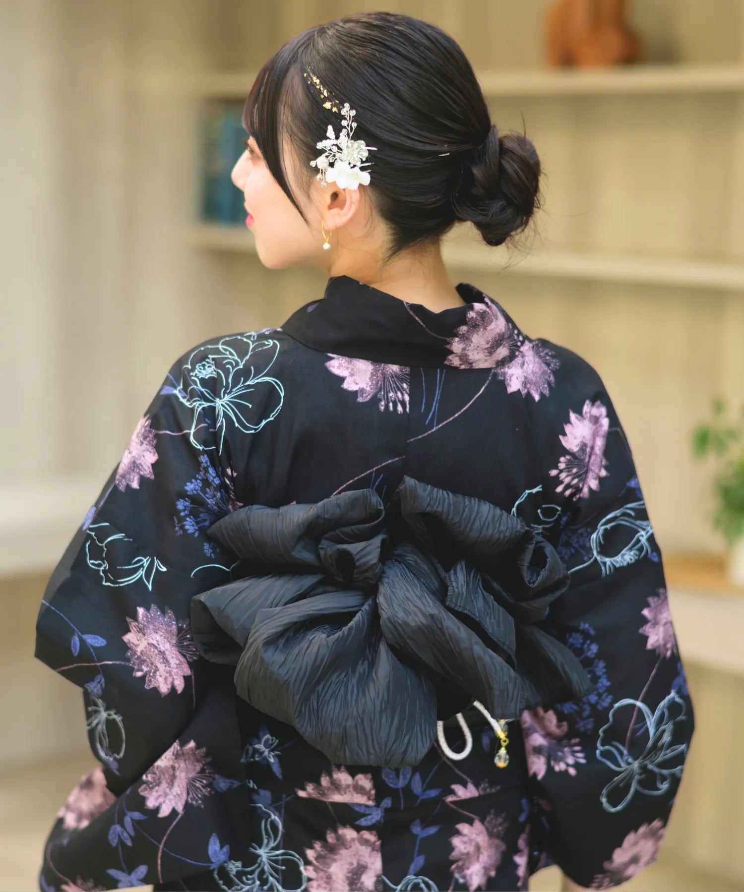 夏宵浴衣 宵の風花宴 4点セット(浴衣・兵児帯・腰紐×2)