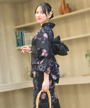 夏宵浴衣 宵の風花宴 4点セット(浴衣・兵児帯・腰紐×2)