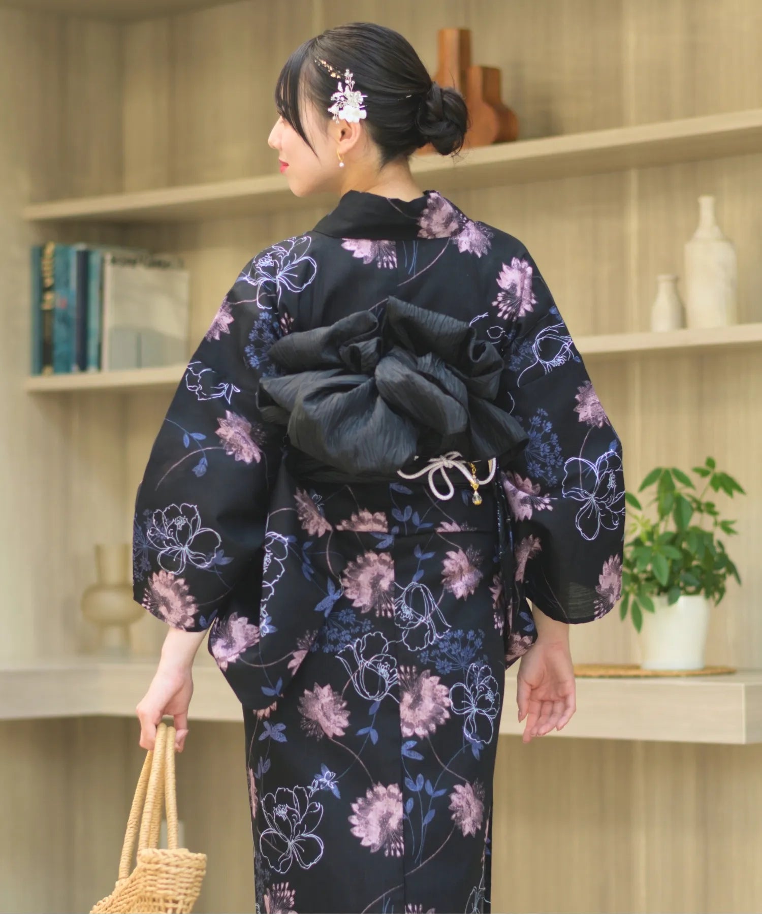 夏宵浴衣 宵の風花宴 4点セット(浴衣・兵児帯・腰紐×2)