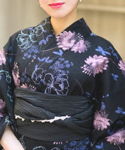 夏宵浴衣 宵の風花宴 4点セット(浴衣・兵児帯・腰紐×2)