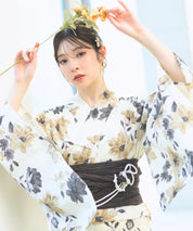 夏宵浴衣 色香花 4点セット(浴衣・兵児帯・腰紐×2)