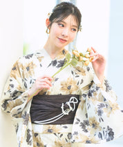 夏宵浴衣 色香花 4点セット(浴衣・兵児帯・腰紐×2)