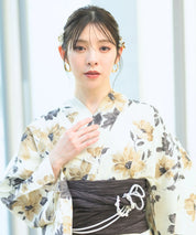 夏宵浴衣 色香花 4点セット(浴衣・兵児帯・腰紐×2)