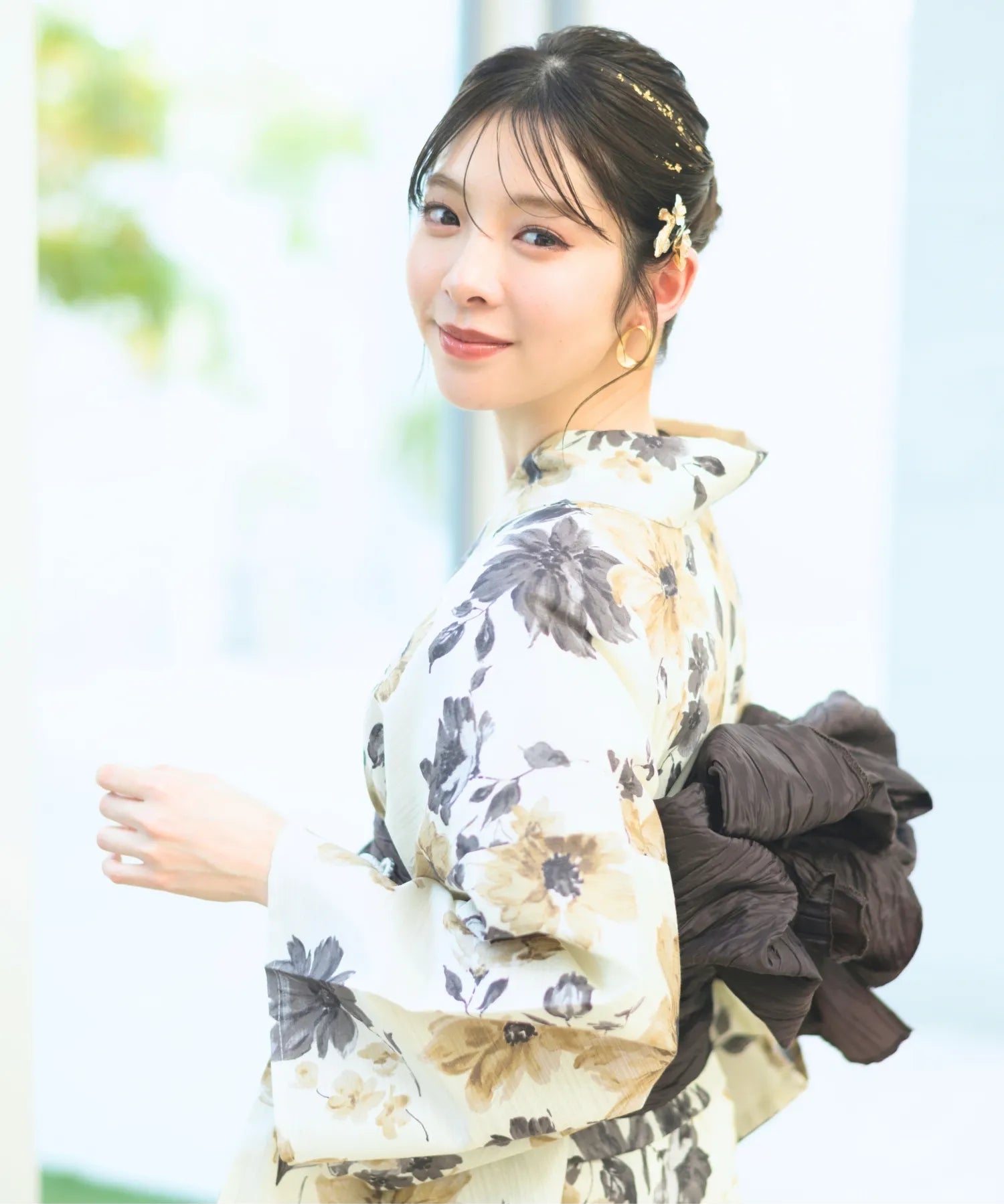夏宵浴衣 色香花 4点セット(浴衣・兵児帯・腰紐×2)