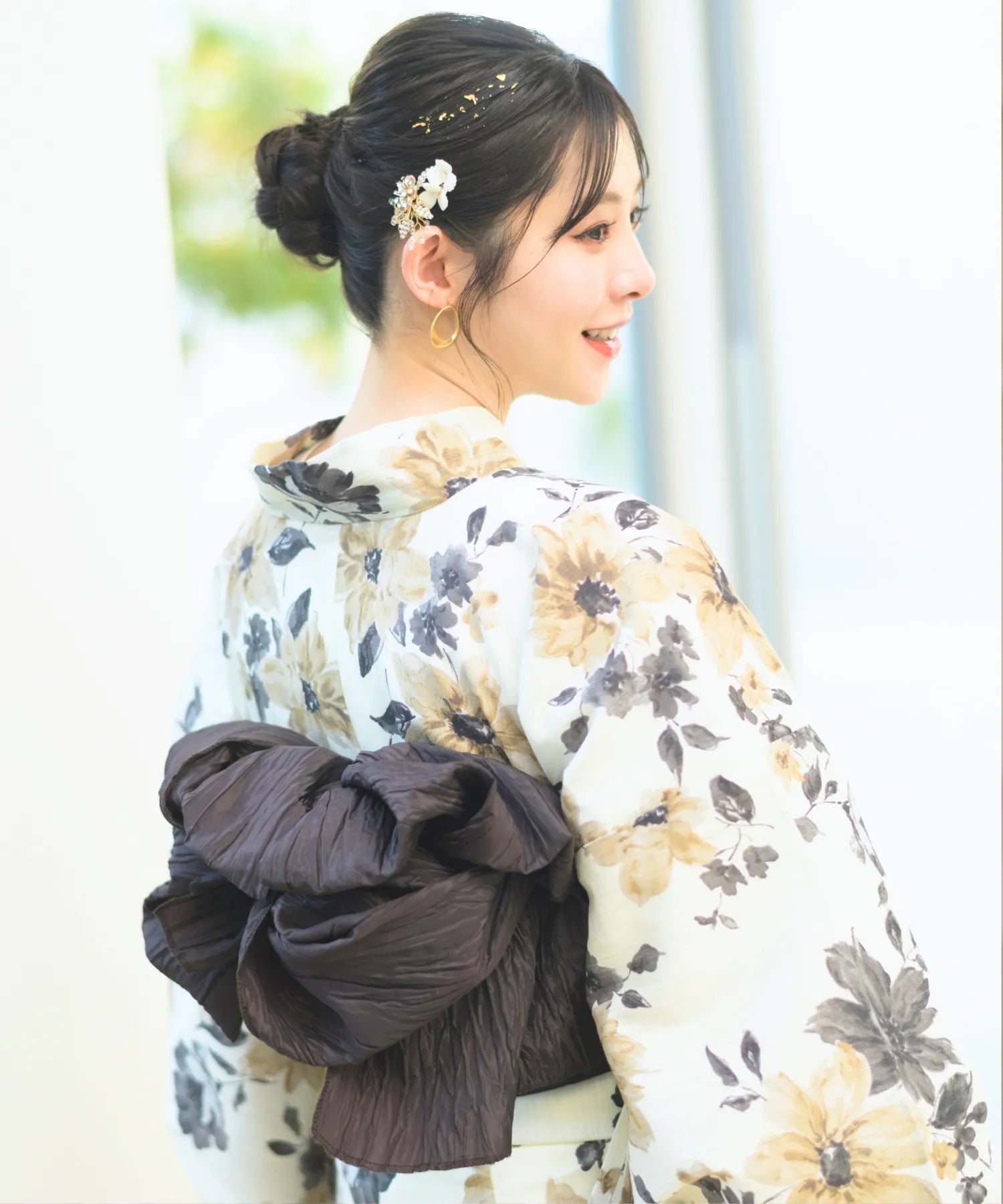 夏宵浴衣 色香花 4点セット(浴衣・兵児帯・腰紐×2)
