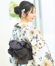 夏宵浴衣 色香花 4点セット(浴衣・兵児帯・腰紐×2)