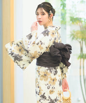 夏宵浴衣 色香花 4点セット(浴衣・兵児帯・腰紐×2)
