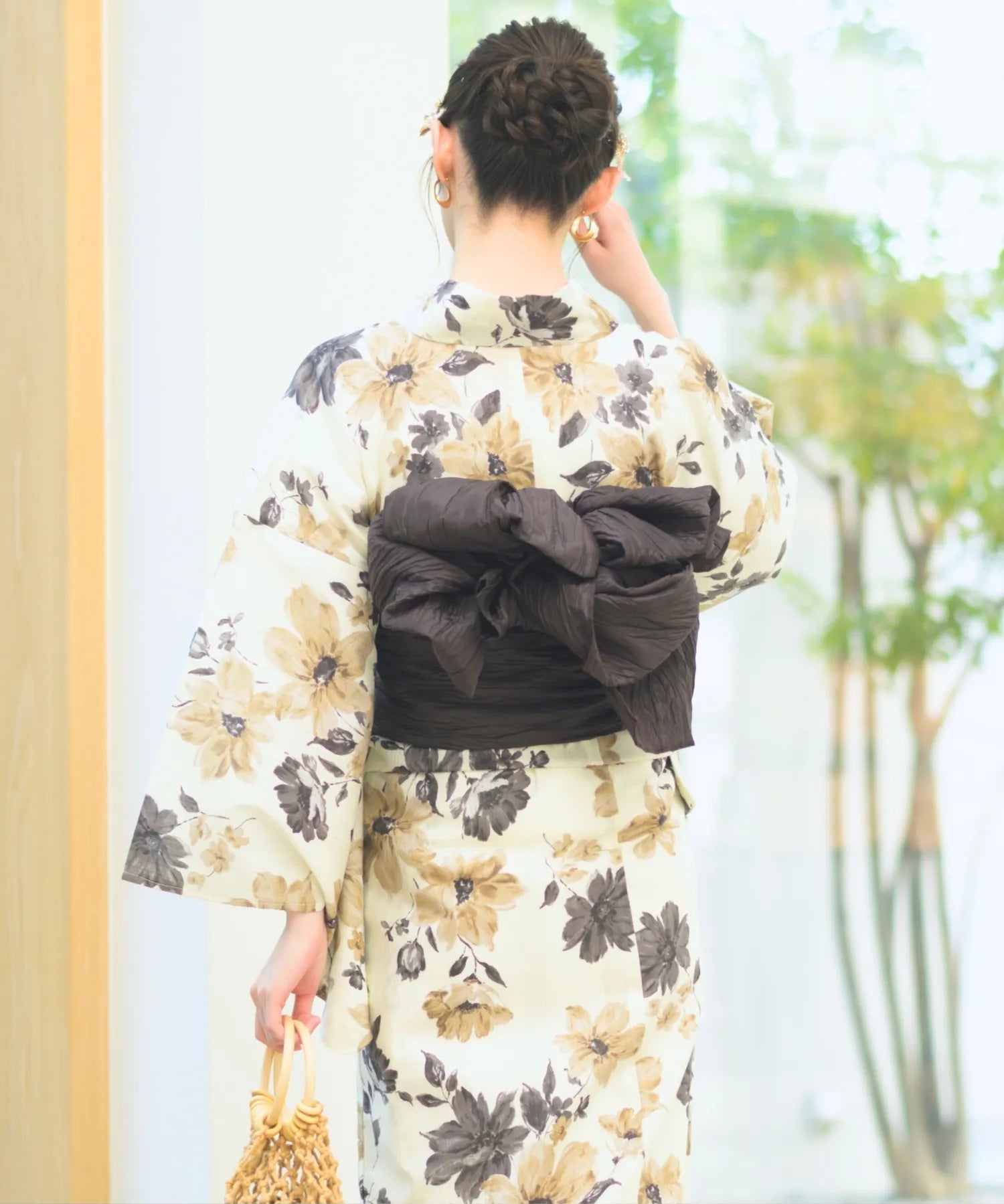 夏宵浴衣 色香花 4点セット(浴衣・兵児帯・腰紐×2)