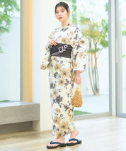 夏宵浴衣 色香花 4点セット(浴衣・兵児帯・腰紐×2)