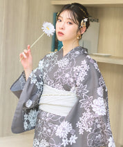 夏宵浴衣 菊芍優音 4点セット(浴衣・兵児帯・腰紐×2)