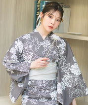 夏宵浴衣 菊芍優音 4点セット(浴衣・兵児帯・腰紐×2)