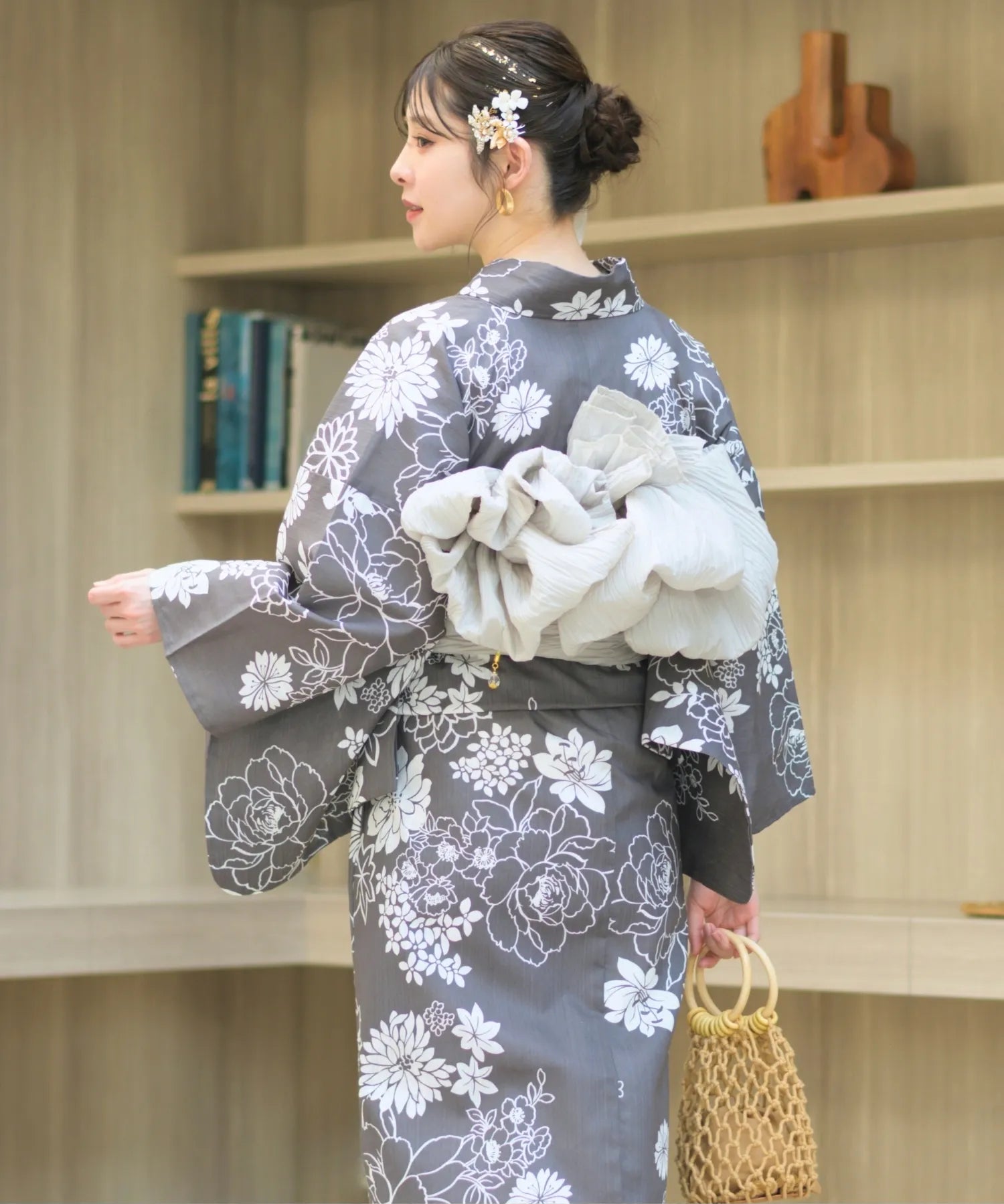 夏宵浴衣 菊芍優音 4点セット(浴衣・兵児帯・腰紐×2)