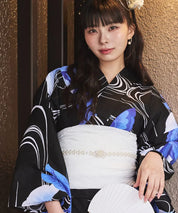 川口ゆりな コラボ浴衣 ユリシスの幻想夜 4点セット(浴衣・兵児帯・腰紐×2)