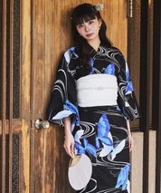 川口ゆりな コラボ浴衣 ユリシスの幻想夜 4点セット(浴衣・兵児帯・腰紐×2)