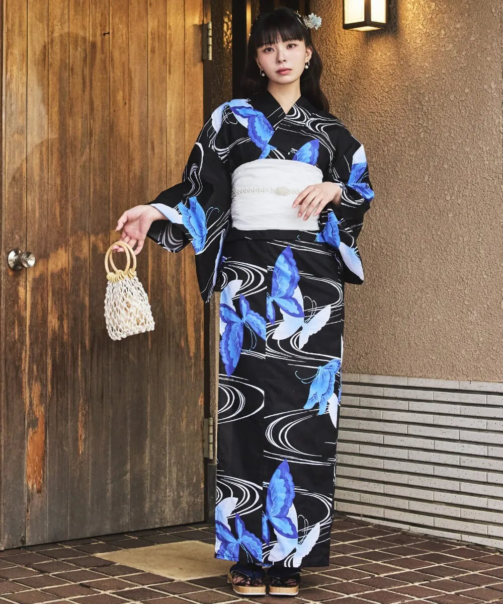 川口ゆりな コラボ浴衣 ユリシスの幻想夜 4点セット(浴衣・兵児帯・腰紐×2)